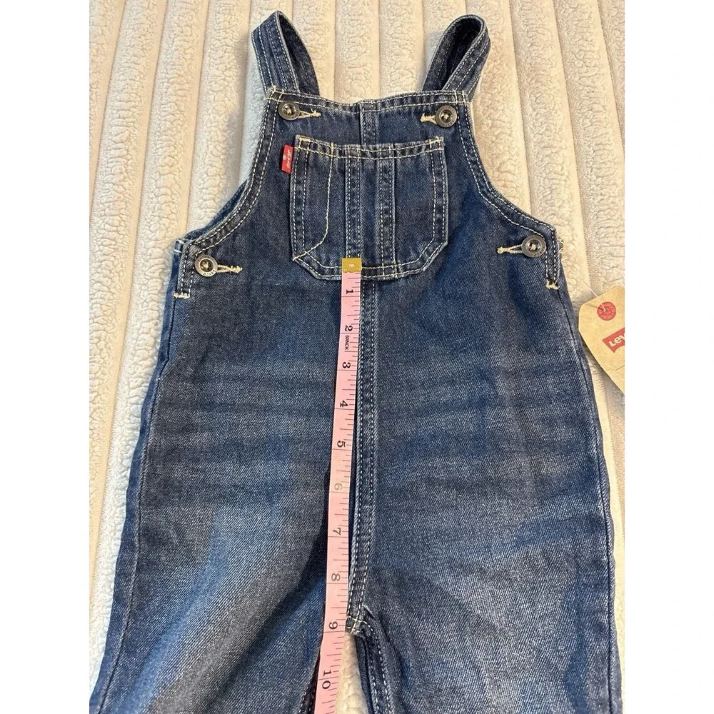 NWT Baby Levi's Overalls 18 Months Dark Wash Denim Kids Family Photo Pumpkin Fal